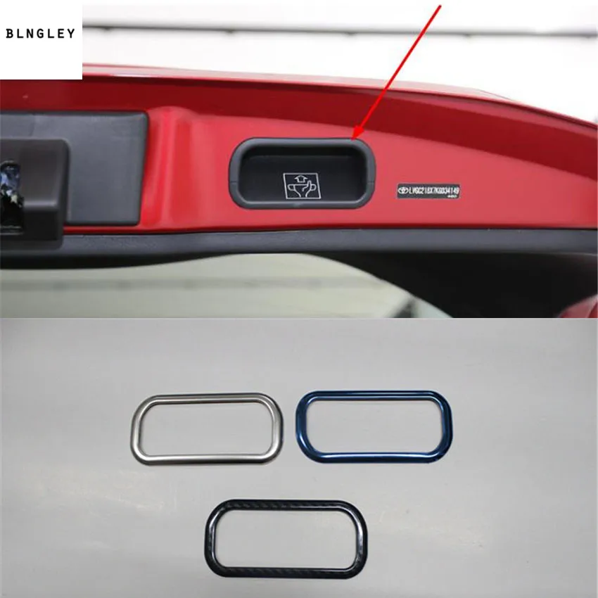 

1pc Car sticker stainless steel carbon fiber grain Tail door shake handshandle cover for 2017 2018 2019 Toyota C-HR CHR C HR
