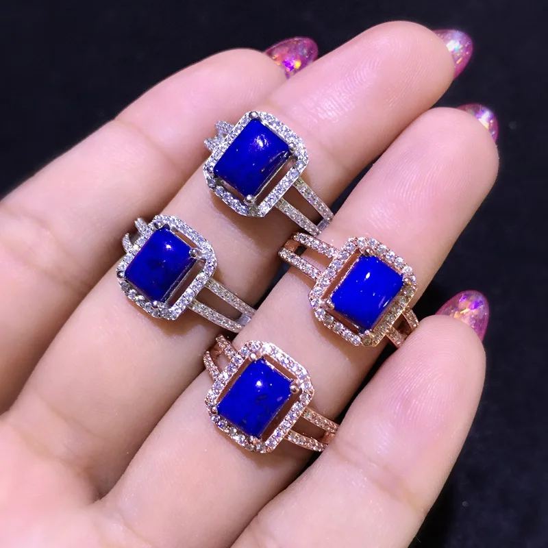 

ZT S925 Sterling Silver Ladies Rings Inlaid Natural Aventurine Anniversary Female Jewelry Luxury High-end Rings For Woman Gift