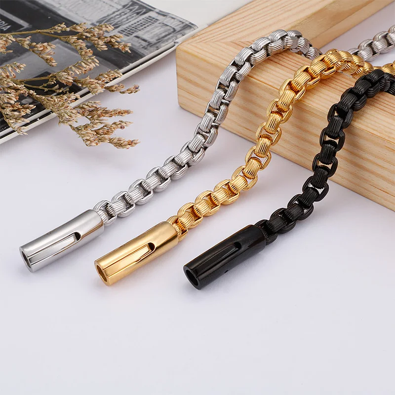 

high quality Huge Heavy Stainless steel Fashion Square Rolo Chain Necklace 6mm 26'' 77g Mens jewelry cool