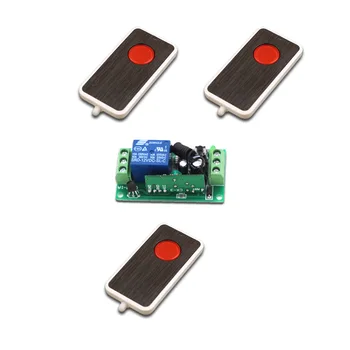 

DC9V 12V 24V 1CH RF Switching 3Transmitter& 1 Receiver Wireless Remote Control Switch System Manual Button Limit Switch 315/433