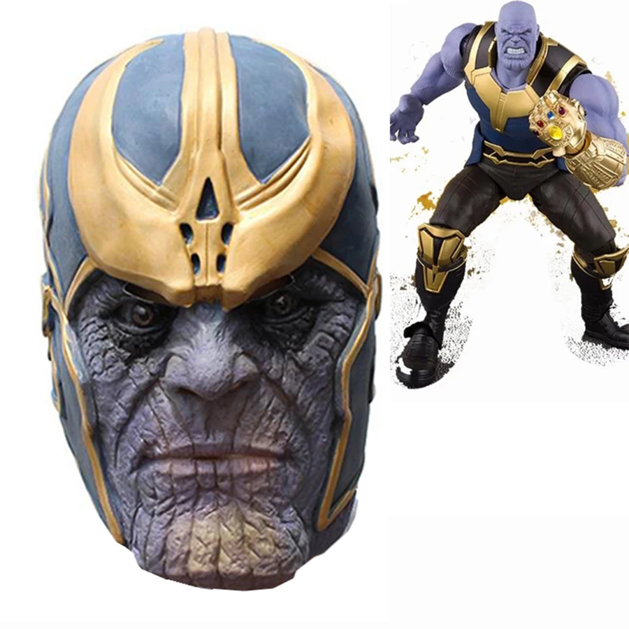 Thanoses маска реквизит для Хэллоуина Мстители бесконечные войны латексная косплея |