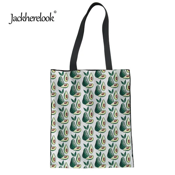 Jackhereook 3D Мода авокадо дизайн школьные сумки для девочек сумки для шоппинга многоразовые льняные сумки-мессенджеры для женщин сумки для покупок - Цвет: CC6147Z22
