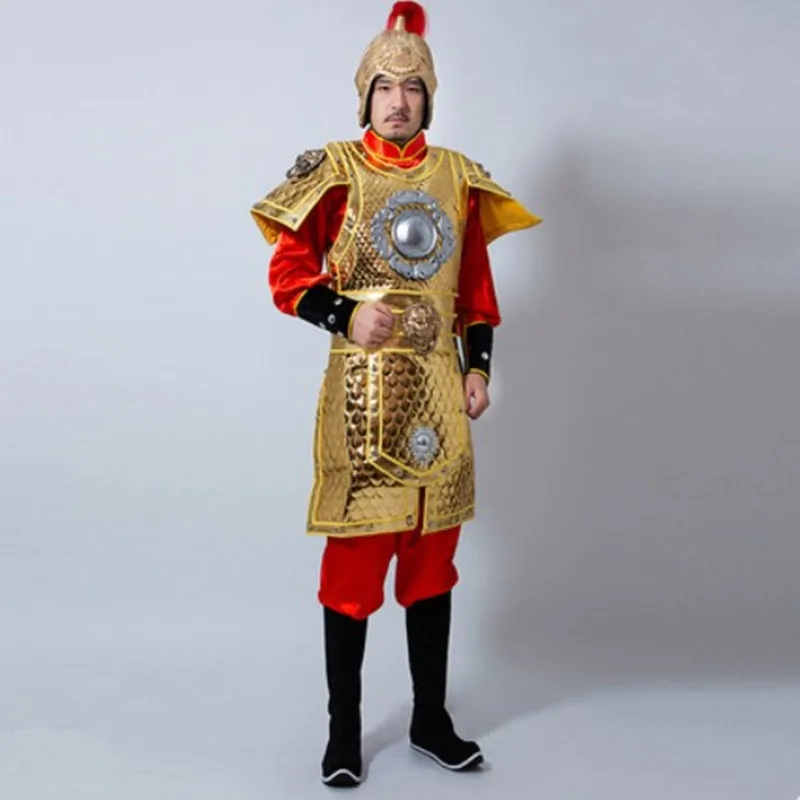 

By EMS golden vintage general costumes for men armor warrior costumes ancient styles soldier performance clothing funny cosplay