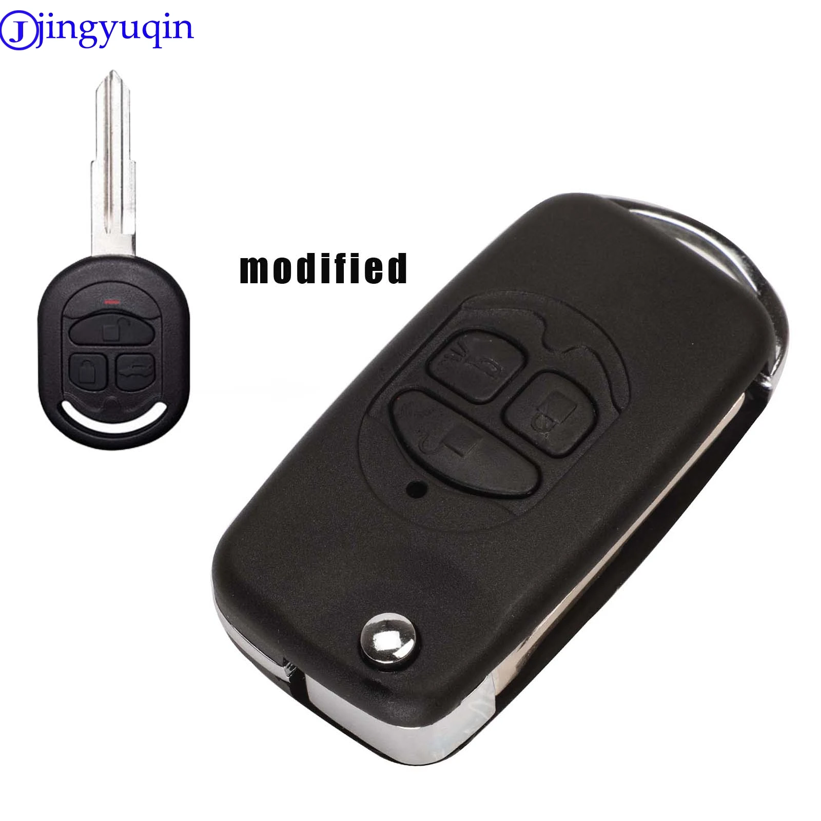 

jingyuqin Modified Folding Remote Key Shell For Buick Excelle 2005-2018 3 Buttons Car Key Shell Cover Case