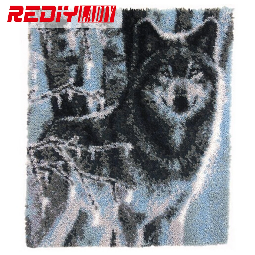 Best Price DIY Latch Hook Rug Kits Unfinished Crocheting Tapestry 3D Yarn Needlework Cushion Set for Embroidery Carpet Winter Snow Wolf Mat Best Price DIY Latch Hook Rug Kits Unfinished Crocheting Tapestry 3D Yarn Needlework Cushion Set for Embroidery Carpet Winter Snow Wolf Mat