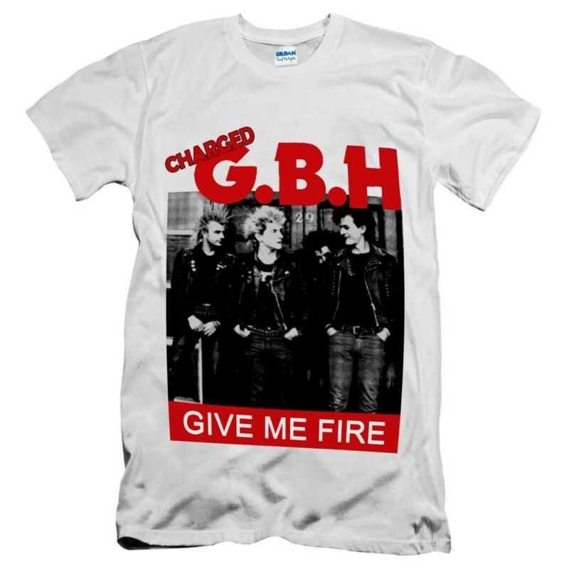 Винтажный чехол с зарядкой G. B. H. Футболка GIVE ME FIRE 80S gbh в стиле панк принтом GILDAN S-XXL |