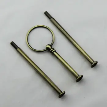 

Inferior smooth and bronze 3 tiers round cake stand handle/cake stand fittings/cake stand holder (75 sets/ bag) FREE SHIPPING!