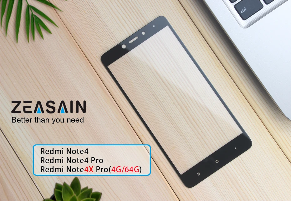 2 упаковки,, ZEASAIN, полное покрытие, закаленное стекло, защита экрана, для Xiaomi Redmi Note 4X4, Note4X, Note4 Pro Prime, стеклянная пленка