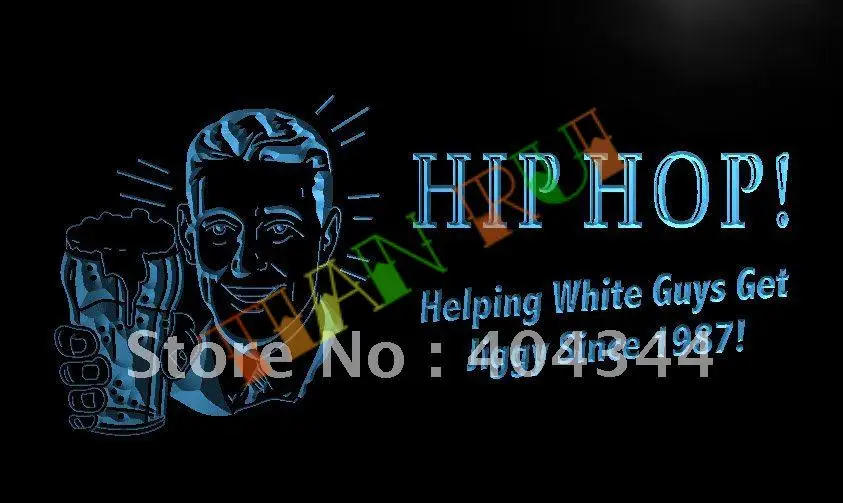 LB171- Hip Hop help white guy jiggy Bar LED Neon Light Sign | Дом и сад