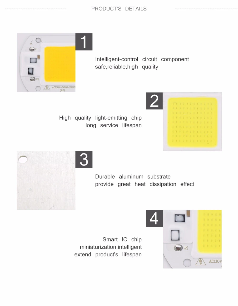 Led Chip 220V 100w