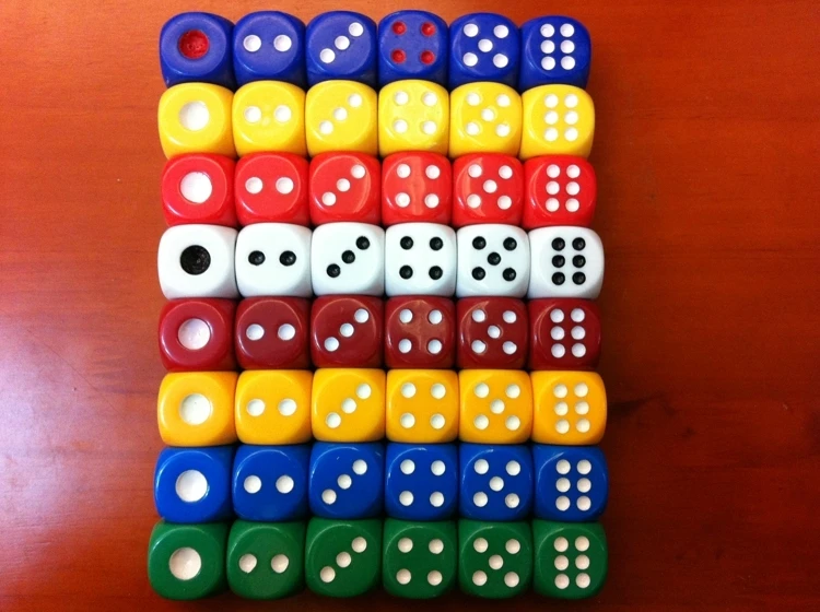 

22MM fillet color plastic oversized dice 22# toy dice commodity crafts