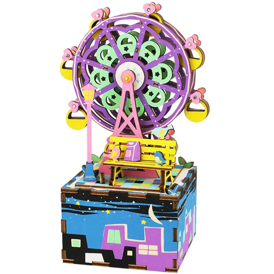 

Ferris Wheel Theme Shape 3D Puzzle Building Blocks DIY Music Box Stem Toys for Home Decoraction Sets Learning Toys For Kids