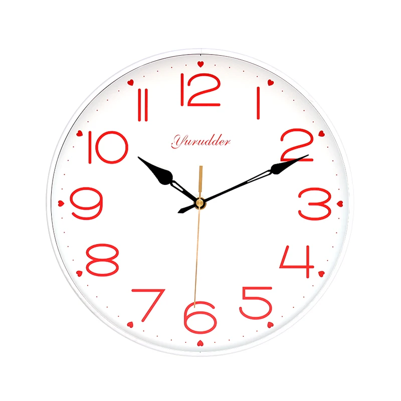 cheap New Arrival sweet heart Design No Frame MDF Wall Clock Black hands Wood Decorative DIY 28cm Lady Love Wall clock