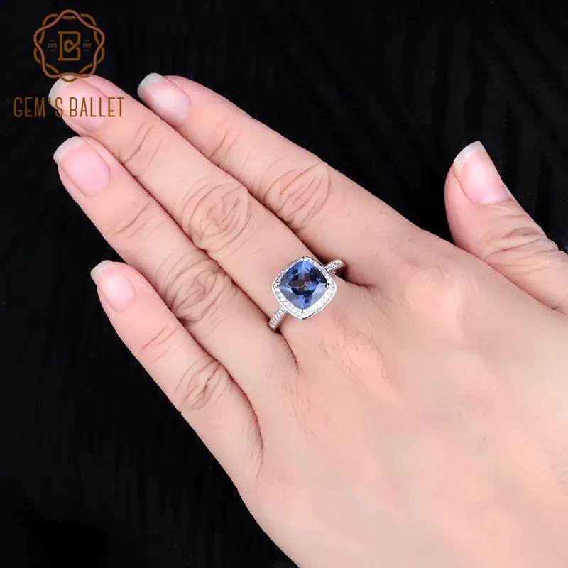 Женский балетный камень 3 66ct натуральный иолит Синий Мистический кварцевый