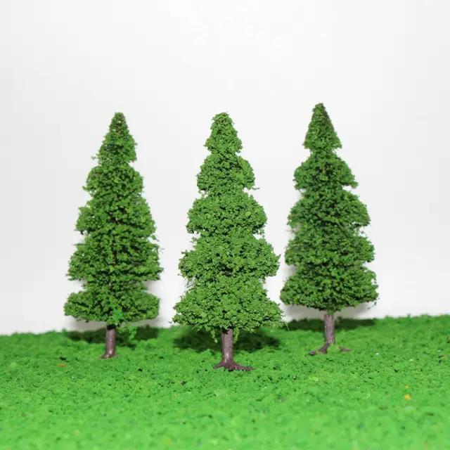 10pcs Model Train Trees Pine Railroad Scenery Layout HO OO Scale NEW