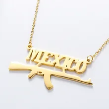 Hot PUBG FPS Game Player Unknown's Battle Grounds Personalized Customizable Name Necklace Weapon Eat Chicken Game Tonight MEXICO 2018 hot pubg fps game player unknown s battle grounds 3d keychain weapon eat chicken game tonight men s car keychain
