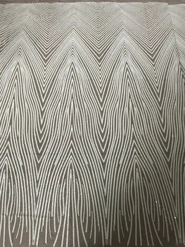 

embroidered lace fabric with sequins latest design for wedding dress JIANXI.C-61010 african net lace fabric 5yard/lot