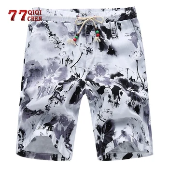 

Plus 5XL 6XL Shorts Men 2020 Summer Floral Printed Hip Hop Beach Shorts Men Elastic Waist Board Shorts High Quality Short Homme