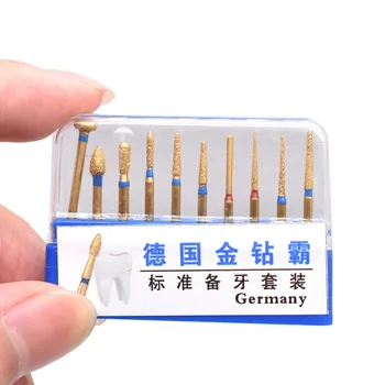 

Titanium Plating Dental Burs Preparing Teeth Drills for Inlay/Onlay Preparation Suit Kit Dentist Tools Dentistry Lab Equipment