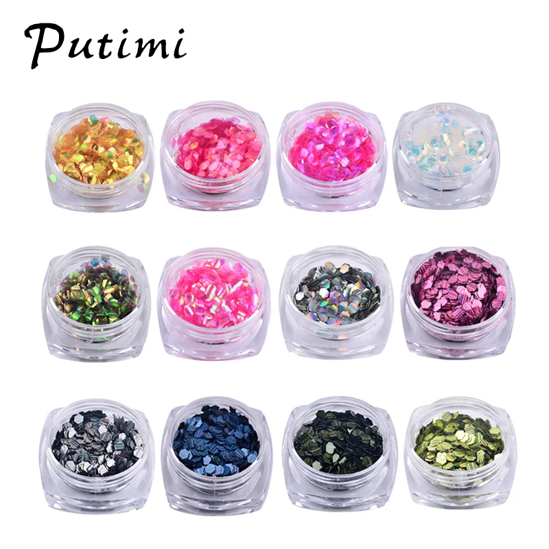 

Putimi Shiny Nail Art Decorations Decor for Nail Accessories Manicure Design Irregular Spangles for Nails Sequins Nailart Charms