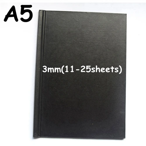 Обложка для дневника, ПУ Обложка для записных книг, термопереплет, обложка А4, А5, Размер 3-15 мм(Переплет 11-145 листов), 3 цвета на выбор, опт - Цвет: A5-3mm-Black