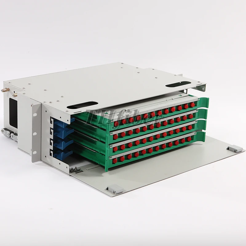 19 inch 48 core Pull type optical fiber distribution frame SC/FC ODF port Rack Mounted patch panel with pigtail and flange | Мобильные