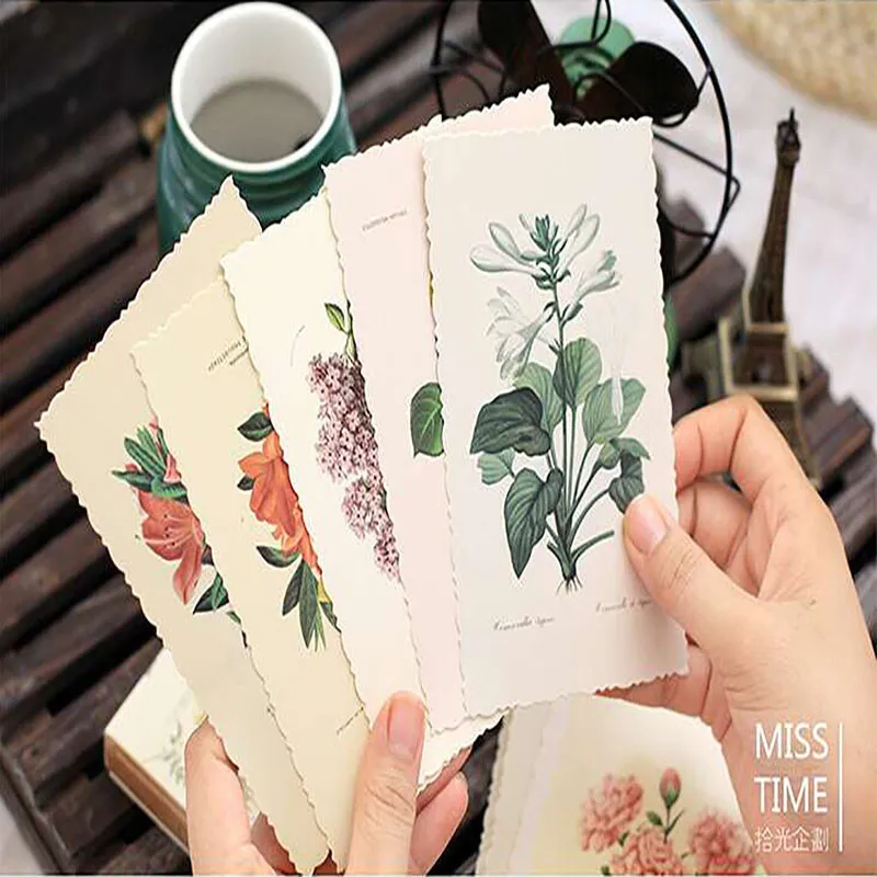 

30 pcs/lot Christmas Card Vintage Herbage Plant Postcard Event Party Supplies Greeting Card Birthday Card Gift Cards