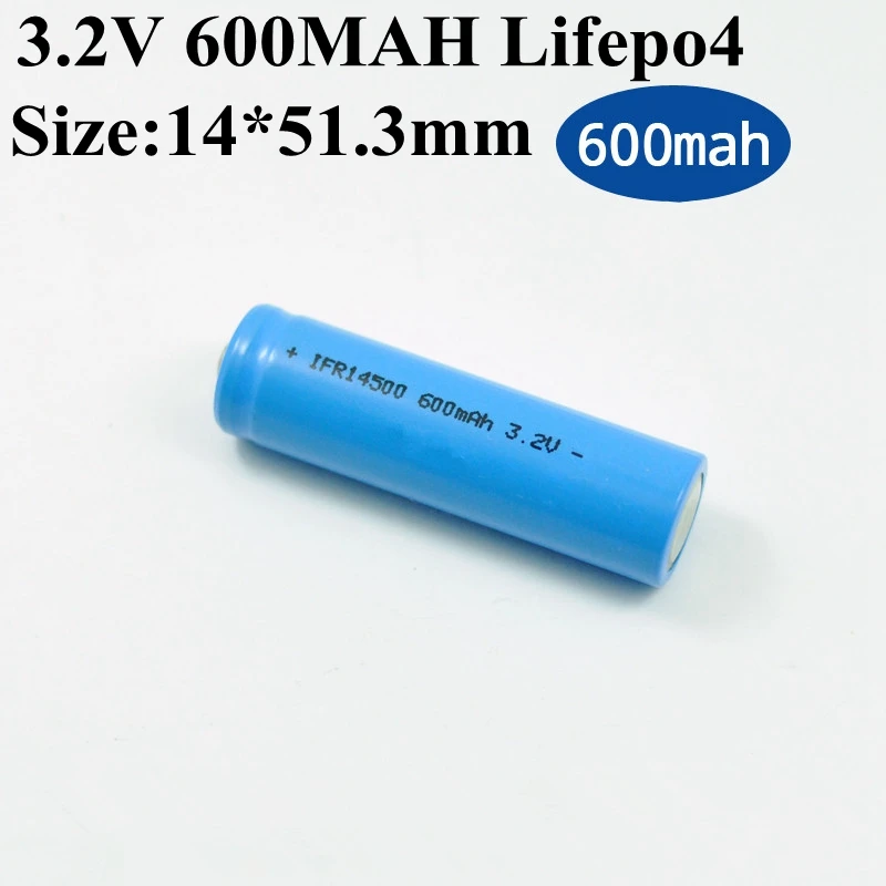 12 шт 14500 Lifepo4 3 2 V 600mAh Солнечный Сотовый Фонарь на аккумуляторных батареях Diy