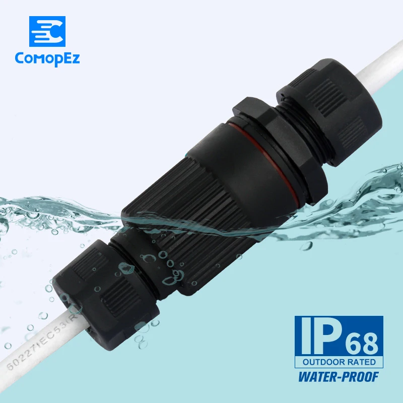 

3 pin Wire Waterproof Terminal Connector CA8-PG9-3P Quickly Connected Sealed IP68 Retardant Junction Boxes 1PC