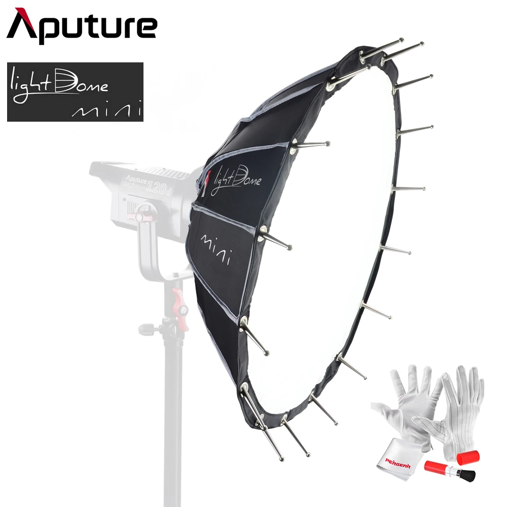 

Aputure Light Dome Mini Soft Box Flash Diffuser for Light Storm 120D 300D Series Bowens Mount LED Lights 687mm Wide 250mm Deep