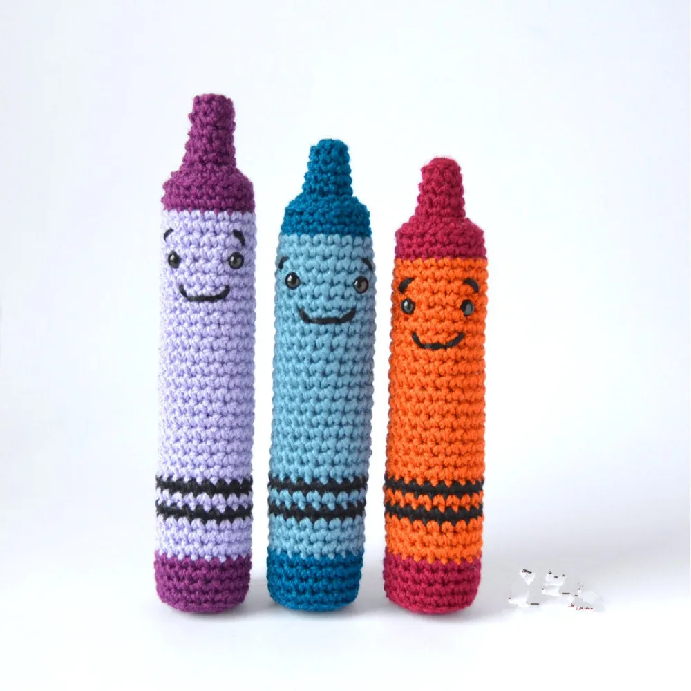 Вязанные крючком игрушки amigurumi погремушка ручной работы кукла модель карандаша номер YJS005