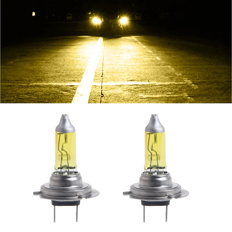 2 шт. фар автомобиля H1 H3 H4 H7 лампа супербелый Автомобильный авто лампы для фар 100W