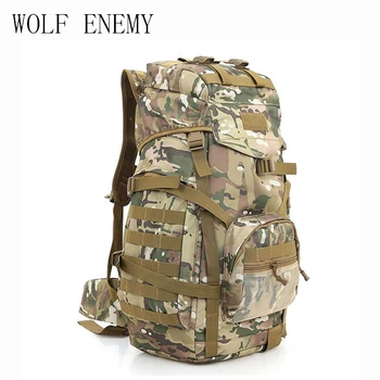 

Molle 60L Camping Rucksack Tactical Military Backpack Large Waterproof Backpacks Camouflage Hiking Outdoor Shoulder Bag