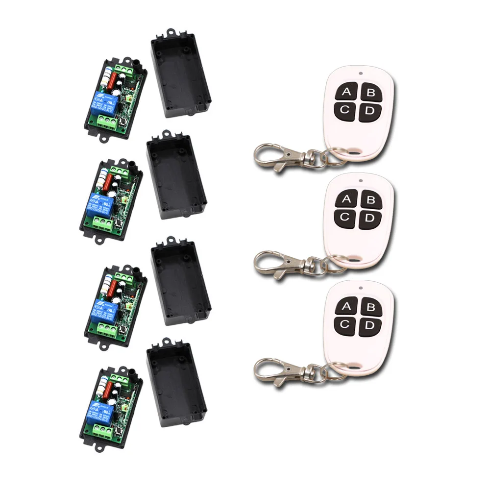 Wireless Remote Control Switch System 10A Relay Receiver AC 110V 1CH AC 220V RF Remote Control Switch 315Mhz/433Mhz Wireless Remote Control Switch System 10A Relay Receiver AC 110V 1CH AC 220V RF Remote Control Switch 315Mhz/433Mhz