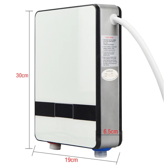 ATWFS High Quality Instant Tankless Water Heater 6500w 220v Thermostat Induction Heater Smart Touch Electric Heaters Shower 3