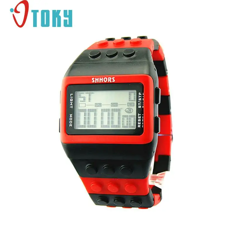 Светодиодный цифровой наручные часы для детей обувь мальчиков девочек унисекс красочные электронные спортивные весы May30 дропшиппинг