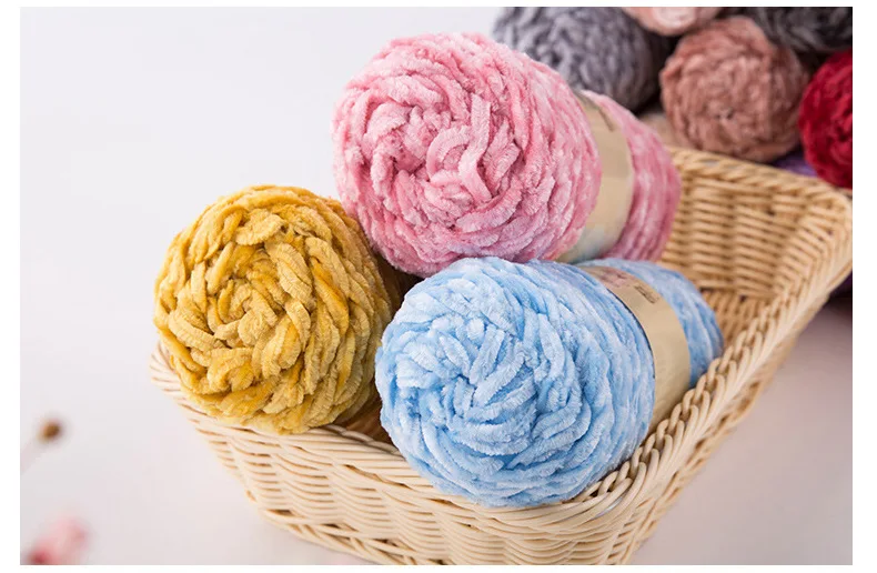 Mylb 1 мяч = 100 бархатный сотканный из шерсти вручную шерсть синель Весенняя зимняя шапка, шарф линия одежды для малышей