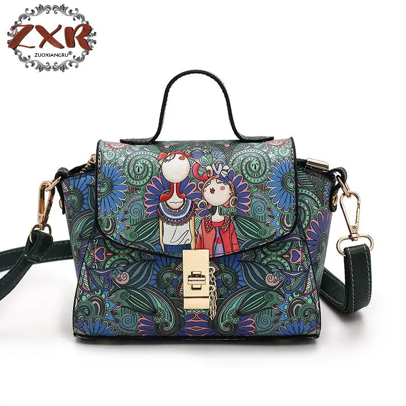 

Zuoxiangru New Women Mini Bag Forest Green Trapeze Bag Designer Leather Fashion Messenger Bags Ladies Single Shoulder Bag Sac