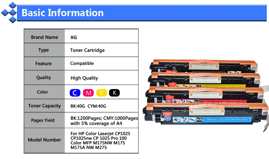 1 компл. CE310A тонер-картридж для HP Цвет LaserJet CP1025nw CP 1025 Pro CP1025 100 Цвет MFP M175NW M175 M175A СЗ M275 126A тонер