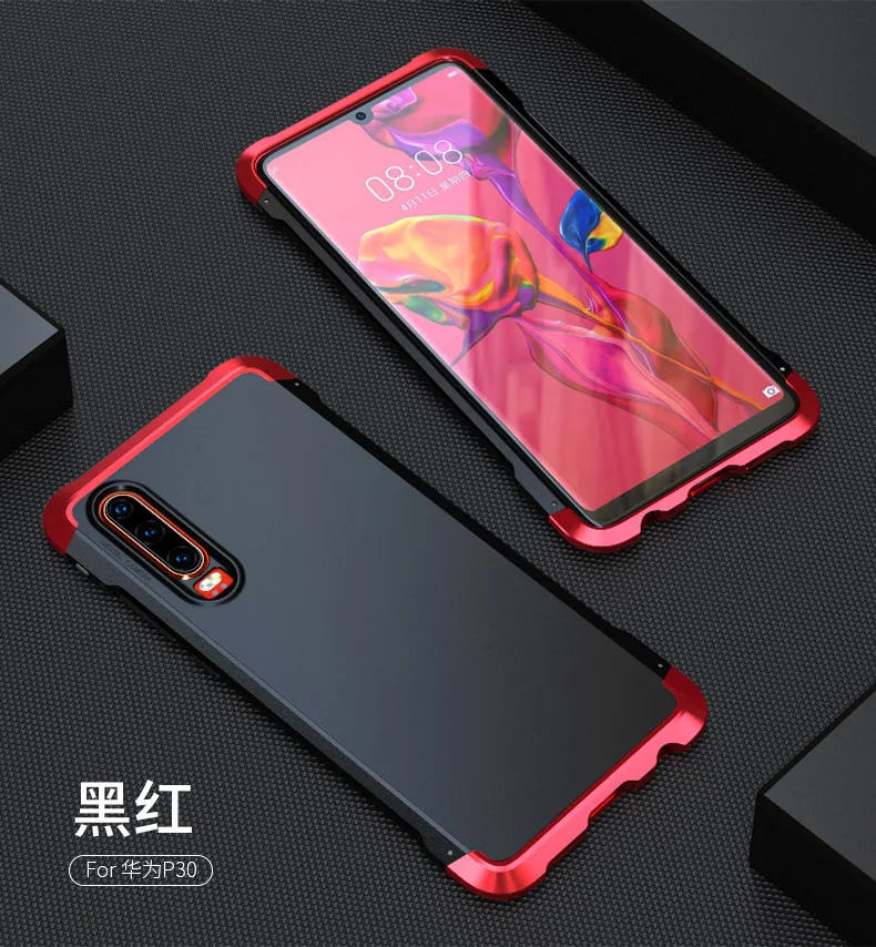 Прозрачный стеклянный чехол LUPHIE для huawei P30 Pro, чехол для ПК, металлический бампер, жесткий защитный чехол для huawei P30, роскошный чехол