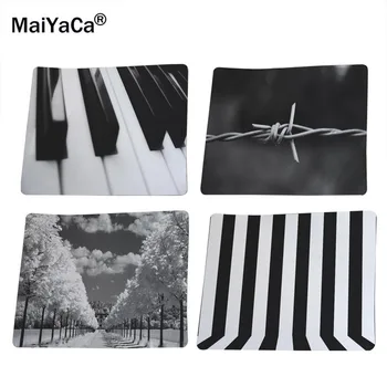 

MaiYaCa Black And White Lines Mouse Pad Fashion Computer Notebook Gaming Mice Mat 18*22cm and 25*29cm Mouse Mats