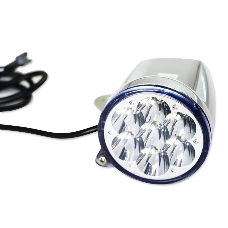 Электровелосипед 36В передний свет 7 LED налобный фонарь Водонепроницаемый