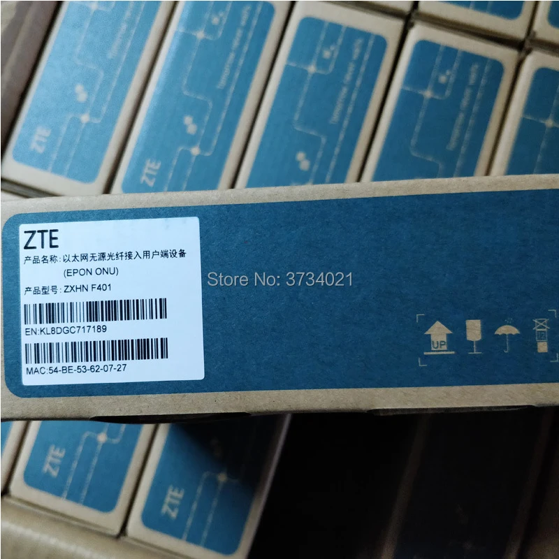 10Pcs Original ONU EPON ZTE ONT F401 New 1GE FTTH onu modem, English version with power plug