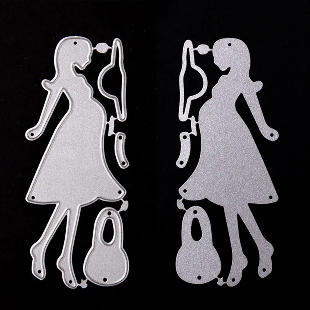 

Pregnant Woman Baby Shower Metal Steel Cutting Die New Scrapbooking DIY Carbon Sharp Book Photo Album Art Card Dies Cut