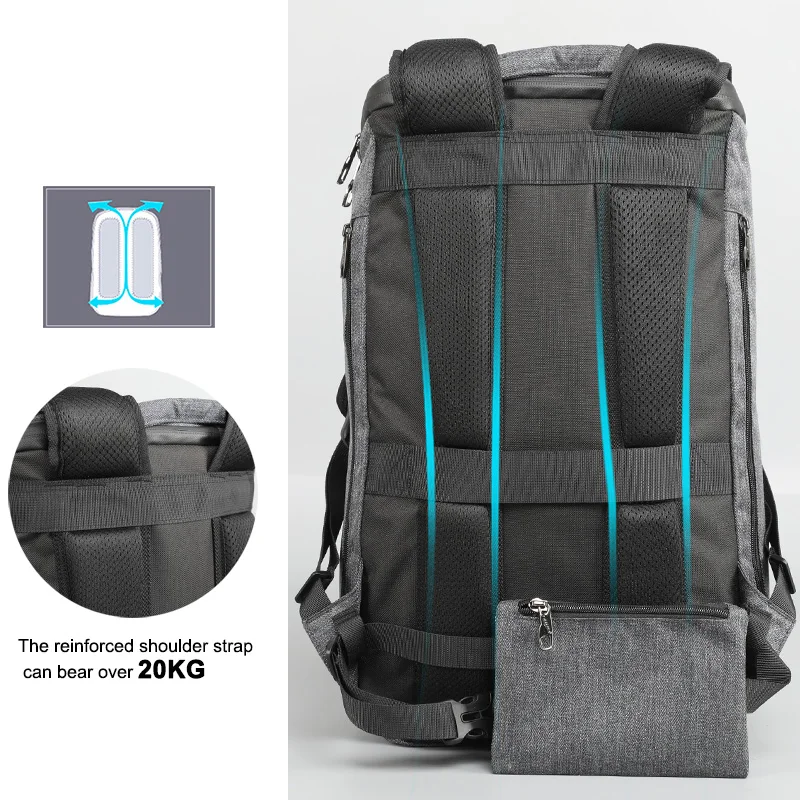  Tigernu 2020 New High Quality Waterproof Travel Backpacks Men Large Capacity 15.6inch Laptop Shockp