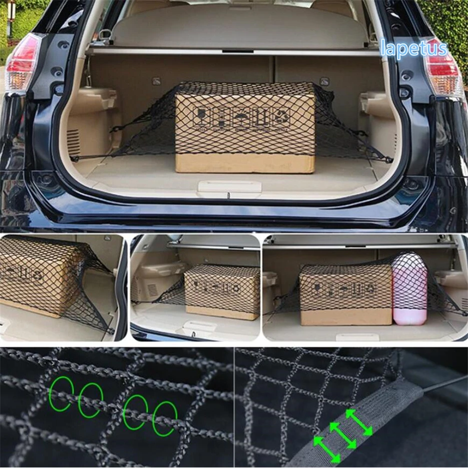 

Lapetus Trunk Rear Storage Cargo Luggage Elastic Mesh Net Holder With 4 Hooks For Nissan X-Trail X Trail T32 Rogue 2014 - 2019