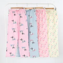 Милая пижама и брюки из хлопка для женщин, штаны для отдыха, женские пижамные штаны Pj, домашние штаны для сна, одежда для сна, лето