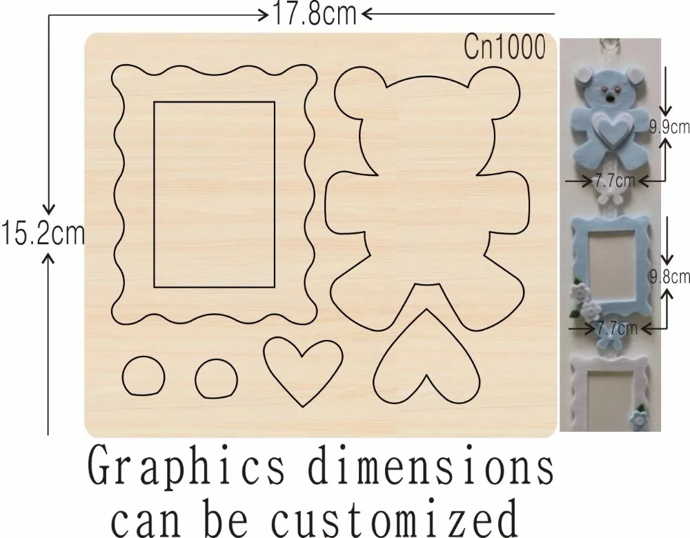 Медведь и фотоальбом новая деревянная форма режущие штампы для скрапбукинга Thickness-15.8mm