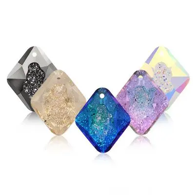

5Pcs Square Shape Crystal Pendant K9 Glass Rhinestone loose beads for DIY Earring.necklace making