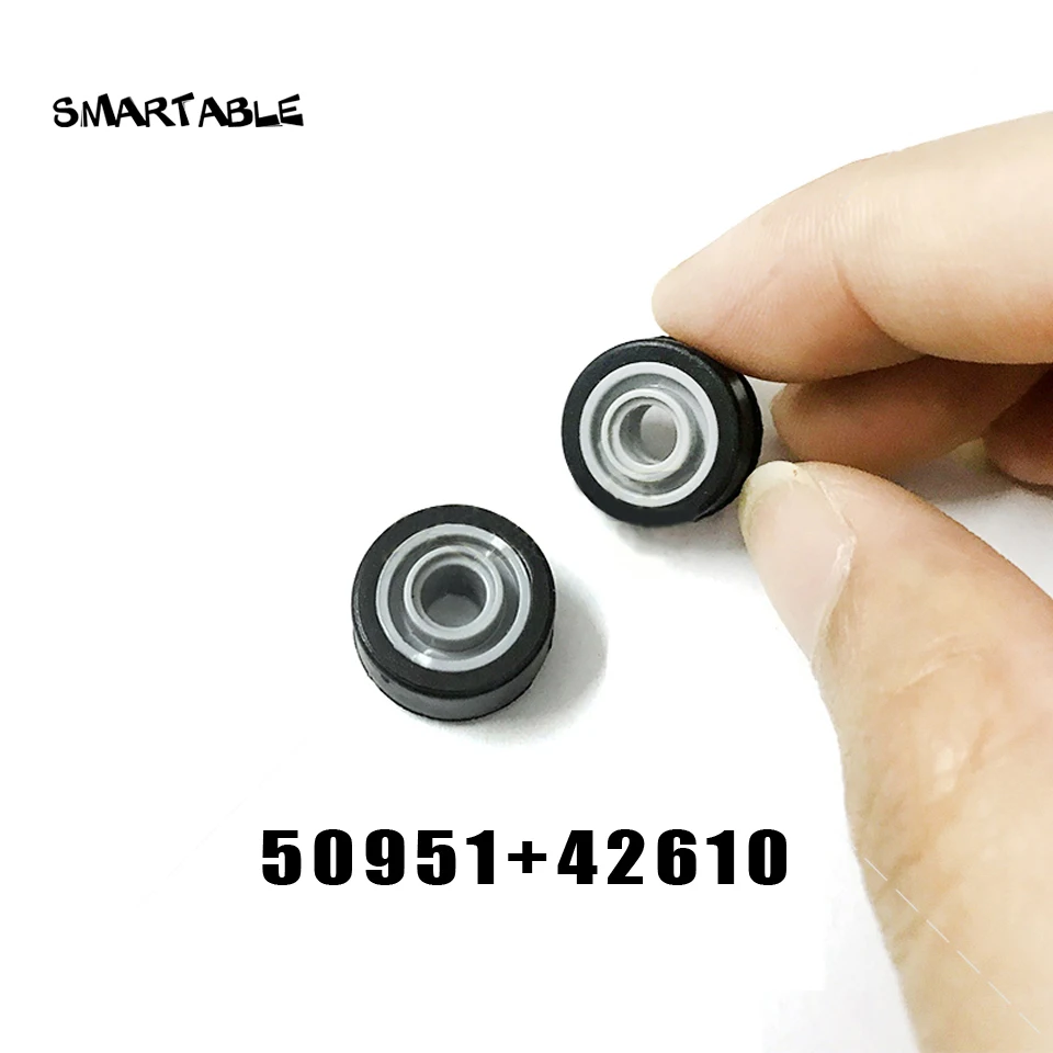 

Smartable Technic Ev3 15x6 mm Wheel & 11x6mm Hub Parts Building Block Toys Compatible technic 50951+42610 10pcs/set